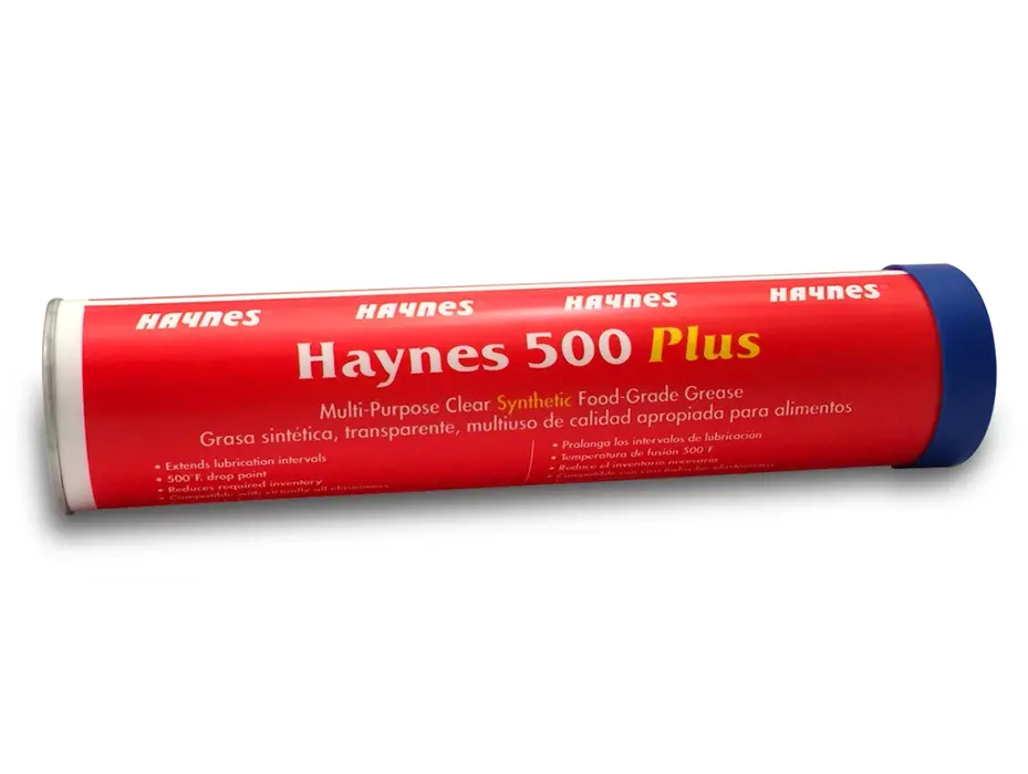 Haynes 500 plus synthetic food-grade grease for sanitary and food processing equipment